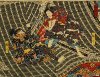 Японская картина - Бой двух самураев